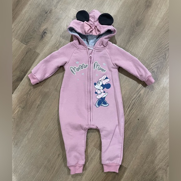 Disney One Pieces Disney Baby Minnie Mouse Zip Up One Piece With